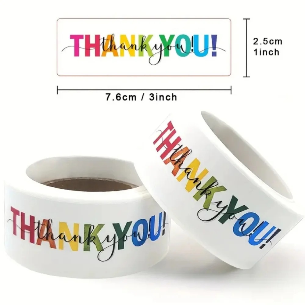 100 Pc pack Thank You Cards and Stickers